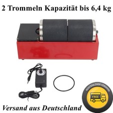 Poliertrommel Schmuck Metall Poliermaschine 2 Trommeln  6,4 kg Polieren Maschine