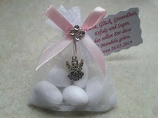 Rosa Mandeln  Gastgeschenke Engel Taufe,Kommunion, Konfirmation Tischdeko,