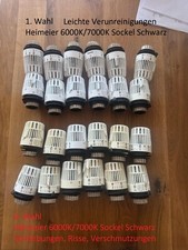 12x Heimeier Thermostatkopf - Weiß Gebraucht 1.Wahl Alte Bauform Sockel Schwarz