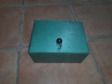 Metalltruhe Truhe Metallbox Eisen Box mit Schlüssel Vintage Retro grün