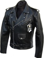 LEDERJACKE ROCKABILLY CHOPPER BIKER LEDER JACKE ROCKER PUNK - ECHTES RINDSLEDER