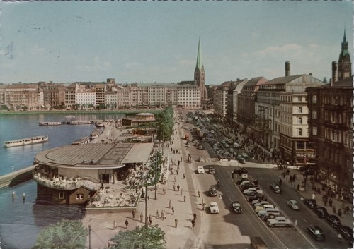 Hamburg jungfernstieg und - ak,