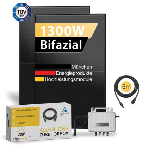 Balkonkraftwerk 1300w bifacial - balkonkraftwerk,