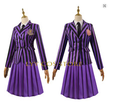 Sinclair Enid Cosplay Anime Kostüm Schuluniform Mittwoch Jacke Rock Anzug Perück
