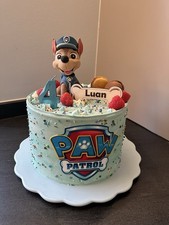 PAW Patrol Essbar Party Tortenaufleger Torte  Geburstag Zuckermasse + TEXT