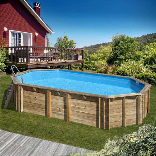 Massivholz pool oval - massivholz,
