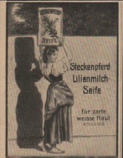 RADEBEUL, Werbung 1910, Bergmann & Co. Steckenpferd Lilienmilch Seife