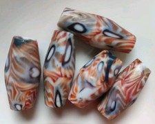 Hobbyauflösung Set Sehr Große Millefiori Mosaik Glasperlen Bali f. Ethno-Schmuck