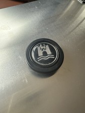Hupenknopf Schwarz Wolfsburg für VW Käfer Karman VW Bus T1 T2 Lenkrad Momo Hupe
