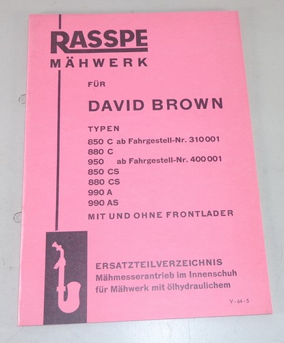 Teilekatalog rasspe mähwerk - rasspe,