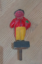 Gusseisen Figur eines runden Herrn Schraubbefestigung Türstopper ? 6 cm hoch