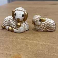 Thun Bozen Zwei Krippenfiguren Schafe