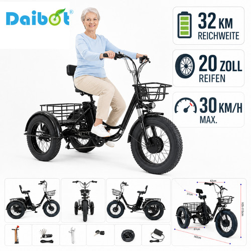 Daibot rad bike 20zoll - 3-rad, e-bike