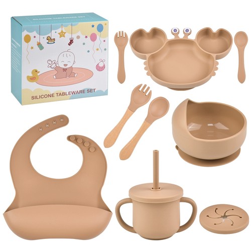 Baby silikon geschirrset tlg - baby, geschirrset-9-tlg