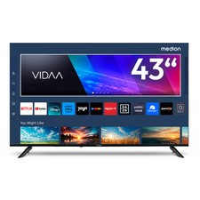 MEDION X8432500 43" UHD Smart-TV Fernseher HD Triple Tuner HDR10 HbbTV PVR CI+