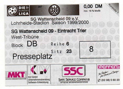 Ticket sg wattenscheid - 3.,