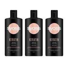 Syoss Keratin Shampoo Für Schwaches Brüchiges Haar - (3er Pack) 440ml