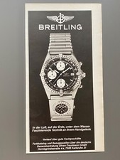 Breitling Chronomat UTC Chronograph 1987 Vintage Watch Ad Werbung Reklame