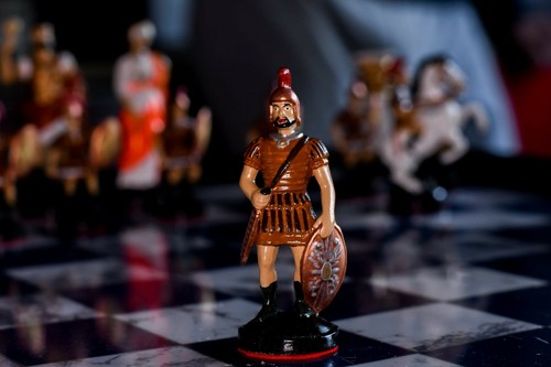 Schachfiguren aus zinn - aus,