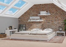 Futonbett weiß 160x200 flach