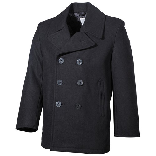 Pea coat schwarz - us, mit