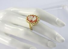 Vintage Damenring mit Gemme / 417er 10 Karat Gelbgold*