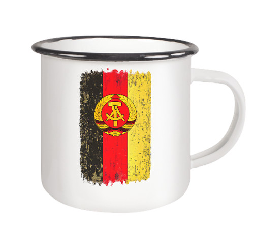 Ddr emaille tasse heimat - heimat, fahne