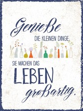 Blechschild 40x30 cm Genieße