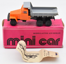 Mini Car H0 1:87 IFA G5 LKW Muldenkipper. OVP. Peilstangen fehlen. DDR Modell