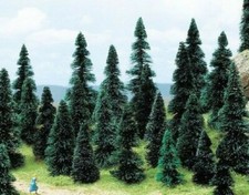 BUSCH 6497 Stecktannen 50 Stück 60 - 110 mm hoch H0 TT N Neu