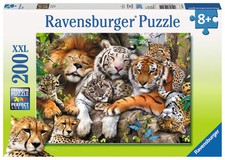 200 Teile Ravensburger Kinder Puzzle XXL Schmusende Raubkatzen 12721
