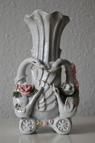 Vintage schwanenvase porzellan - vintage,