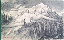 Künstler  Ak Berggesichter - DIE JUNGFRAU b. Bern Eiger Mönch Luzern -rar,  1908