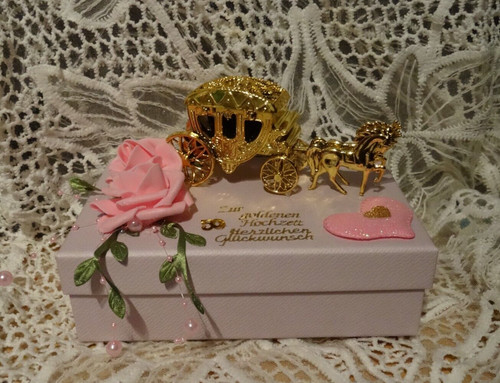 Geschenk box goldene hochzeit - geschenk,