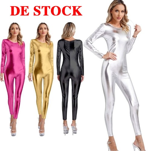 Damen jumpsuit metallic - de,