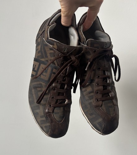 Fendi sneaker brown leather - fendi,