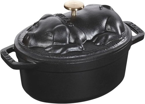 Staub piggy cocotte oval matt - cocotte,