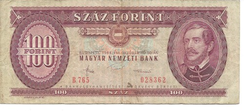 Geldschein banknote ungarn - banknote, 100
