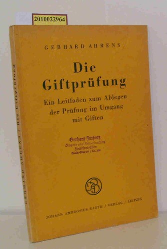 Die giftprüfung ein - giftprüfung,
