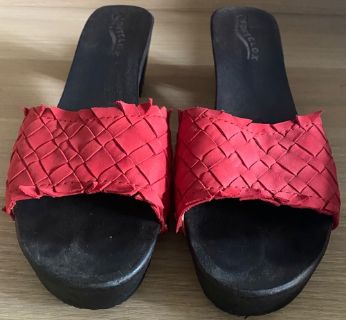 Pantoletten rot - pantoletten,