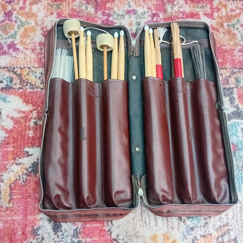 Vintage leder drum - leder, stick