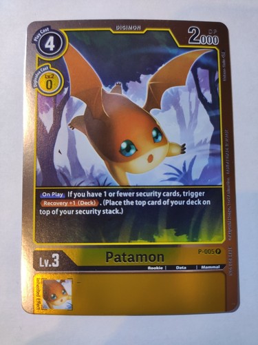 Patamon 005 digimon card - digimon,