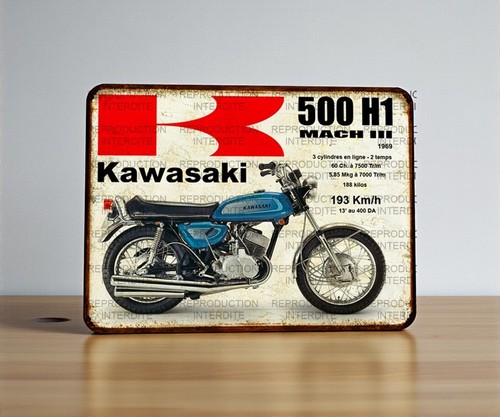 Blechschild kawasaki 500 - blechschild,