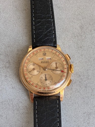 Hugex vintage gold - gold, chronograph