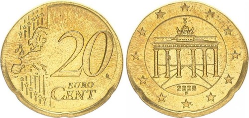 Deutschland fehlprägung - fehlprägung, 20