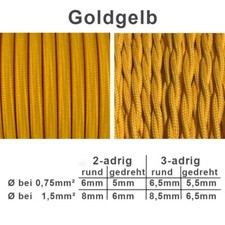 Adrig textilkabel - 3-adrig,