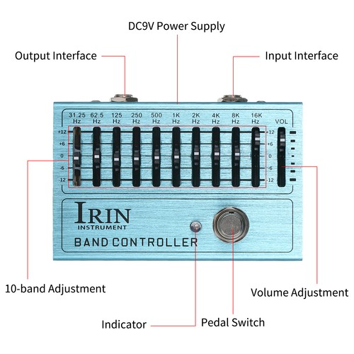 10-Band-EQ-Gitarreneffektpedal