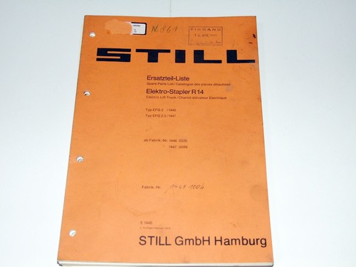 Still 1978 ersatzteiliste - still,