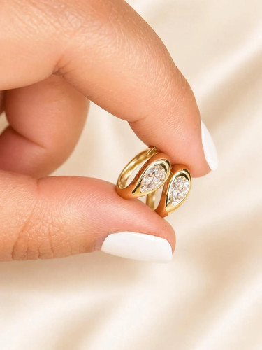Paar pear shape diamant - paar,