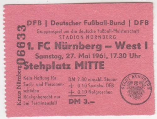 Ticket nürnberg 1 - 1., fc